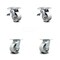 Service Caster 4 Inch Semi Steel Swivel Caster Set with Roller Bearing 2 Total Lock Brake SCC SCC-TTL30S420-SSR-2-S-2 - alternate 1